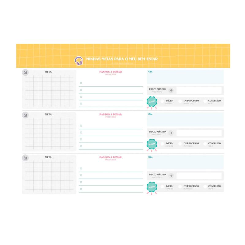 Planner Fitness 104Fls de boas Bege Jandaia Akin Shop Procurou